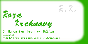 roza krchnavy business card